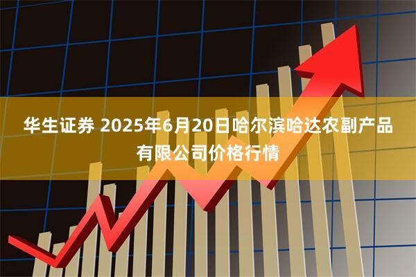 华生证券 2025年6月20日哈尔滨哈达农副产品有限公司价格行情