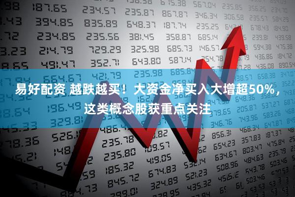 易好配资 越跌越买！大资金净买入大增超50%，这类概念股获重点关注